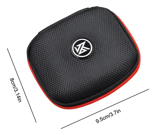 Estuche Kz para auriculares Eva con bolsillo interno y cierre Color Negro